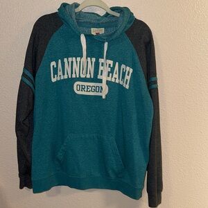 PNW Oregon Coast Teal and Gray Women's Hoodie